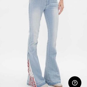 Hippie style "White Crow" indie flare jeans